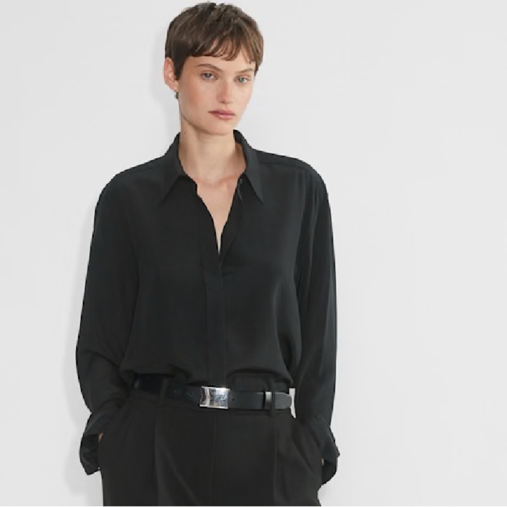 Aritzia Wilfred Silk Button Blouse